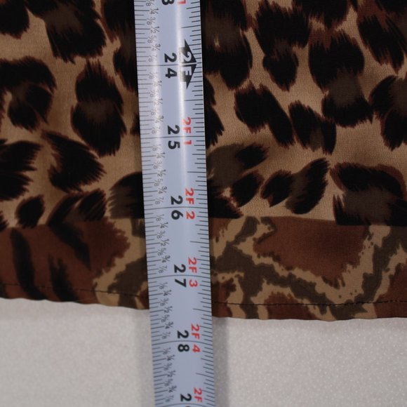 Susan Graver Shirt Women's Large Multicolor Long Sleeve Animal Print Patchwork - Picture 6 of 12